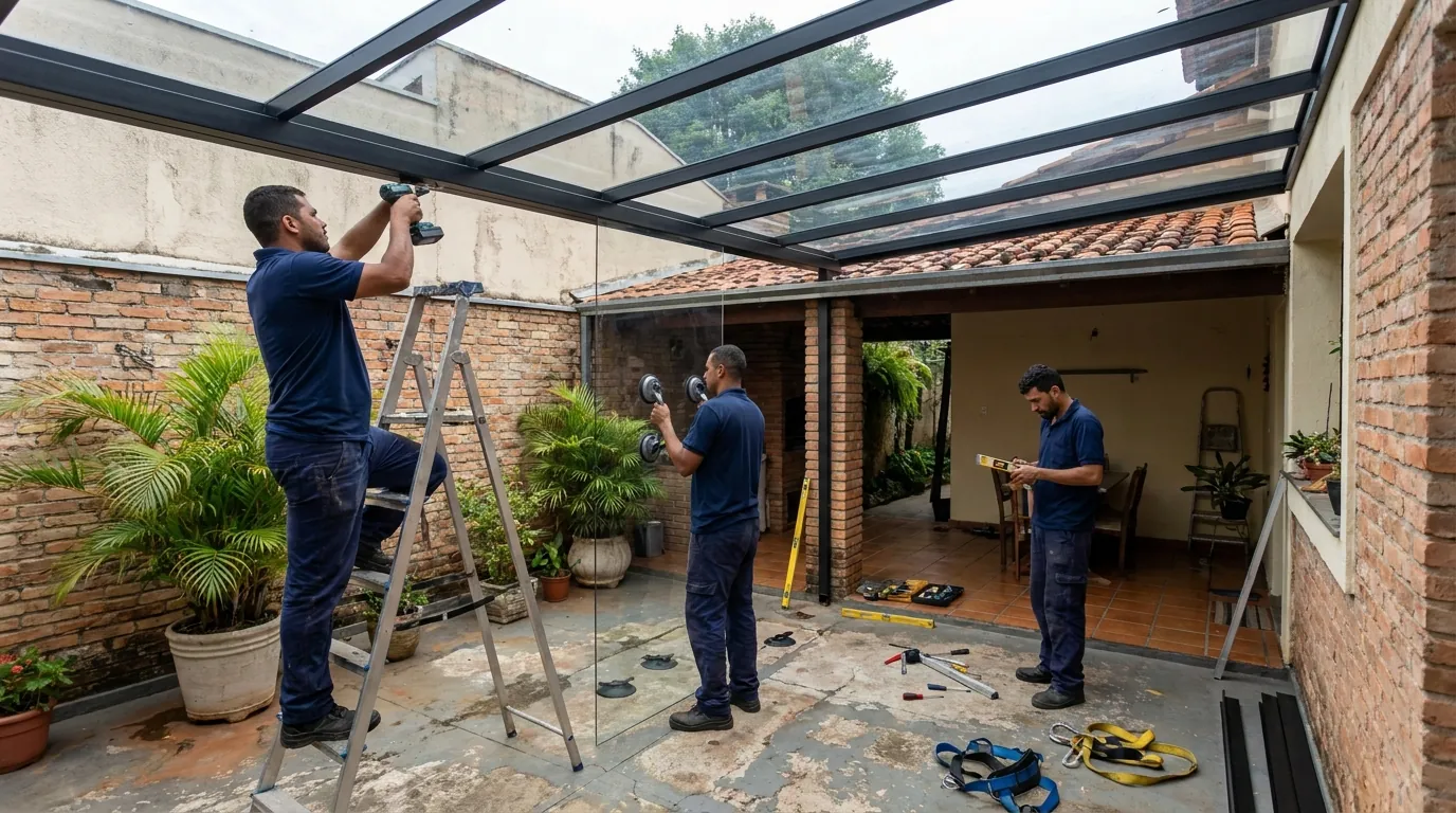 Fechamento de Área Gourmet com Alumínio em Serra‑ES